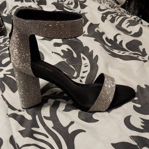 Open toe rhinestone sandals